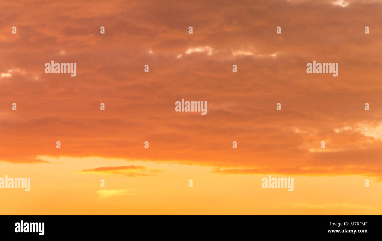 Beautiful orange sunset sky Stock Photo - Alamy