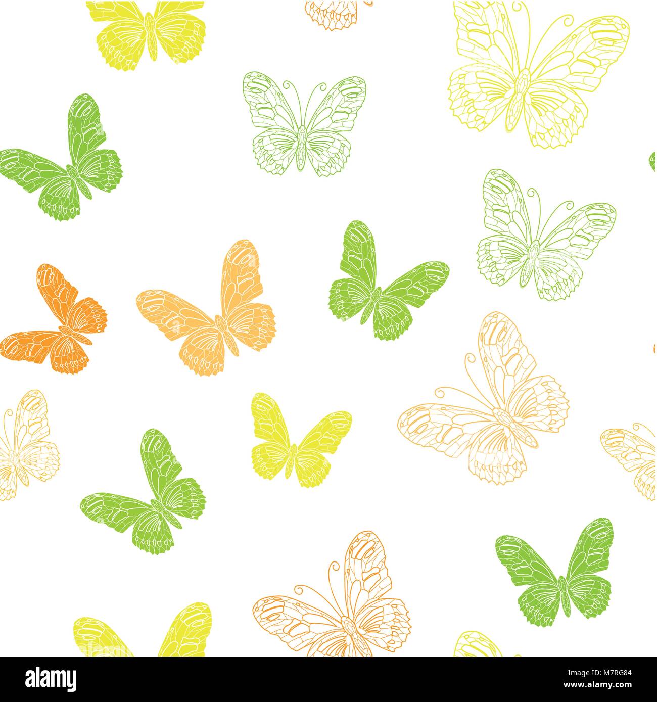 Seamless pattern made of butterflies Stock Vector Image & Art - Alamy