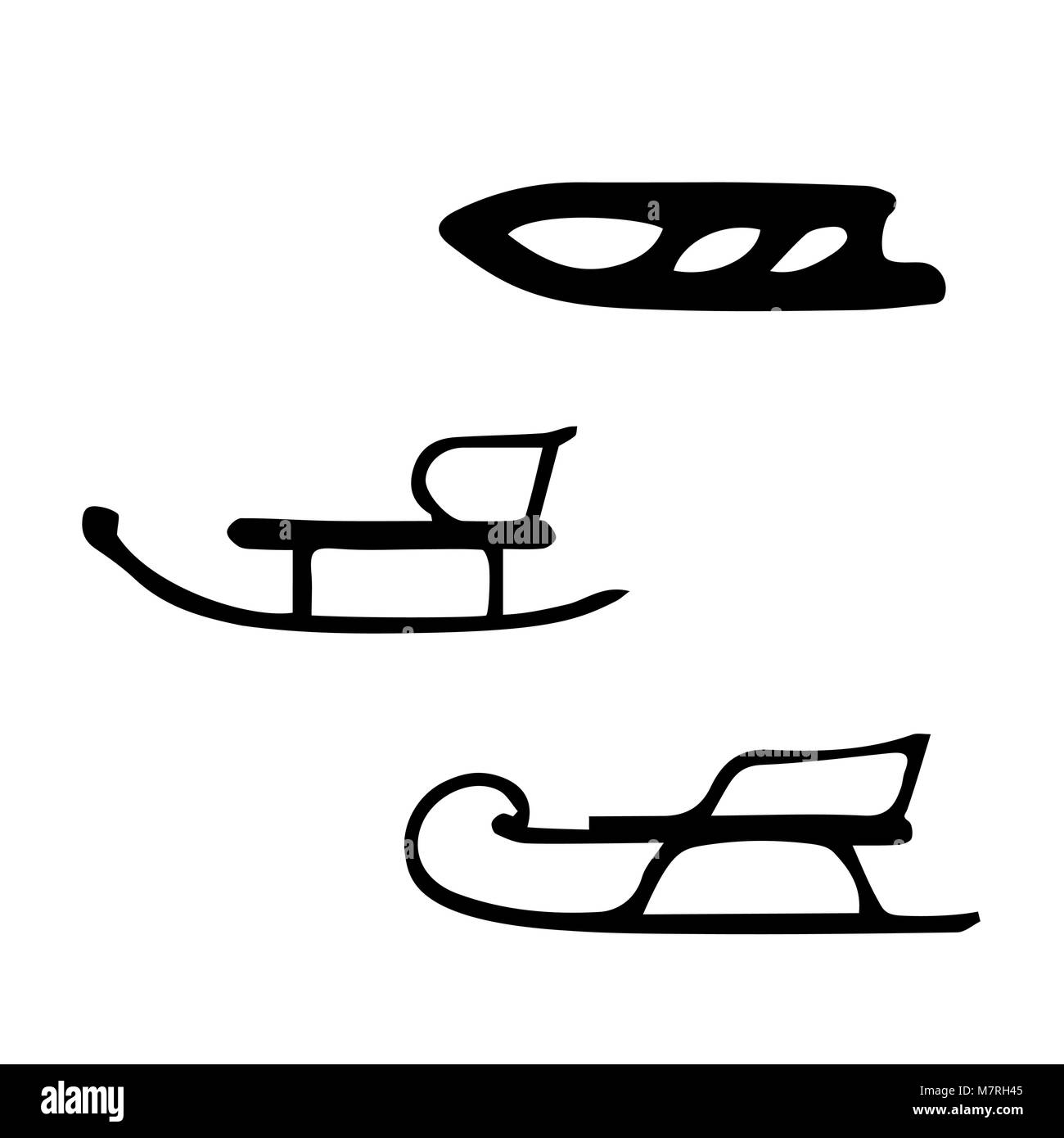 Wooden sleds Stock Vector Images - Alamy