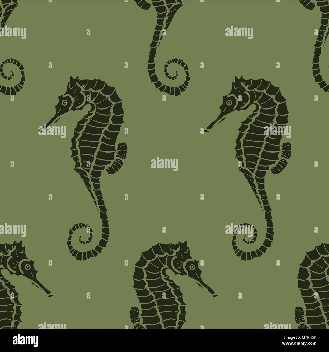 seamless pattern made from seahorses Stock Vector Image & Art - Alamy