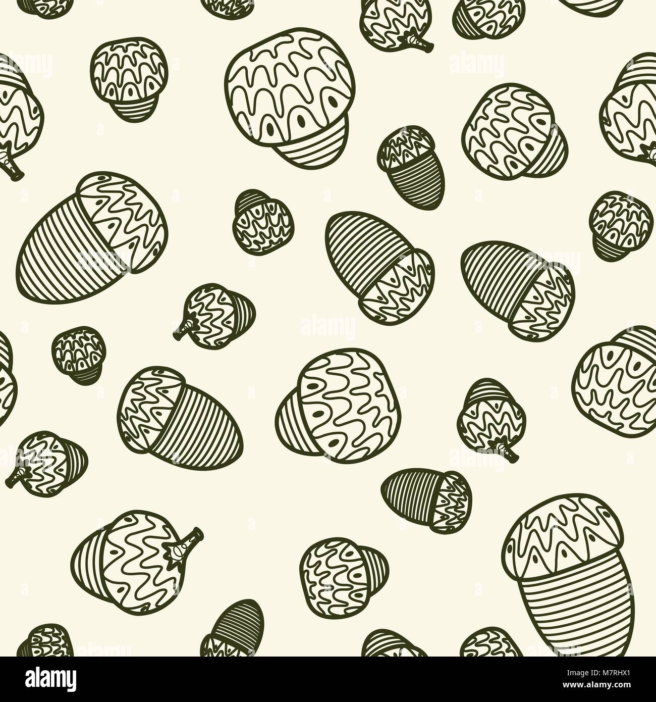 Seamless pattern made of acorns Stock Vector Image & Art - Alamy
