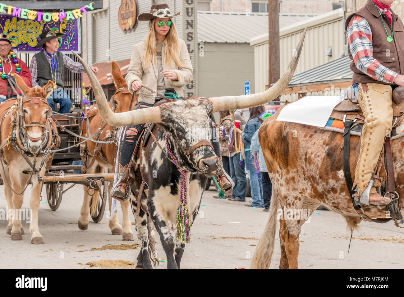 Scenes from the 14th Annual Cowboy Mardi Gras in Bandera, Texas