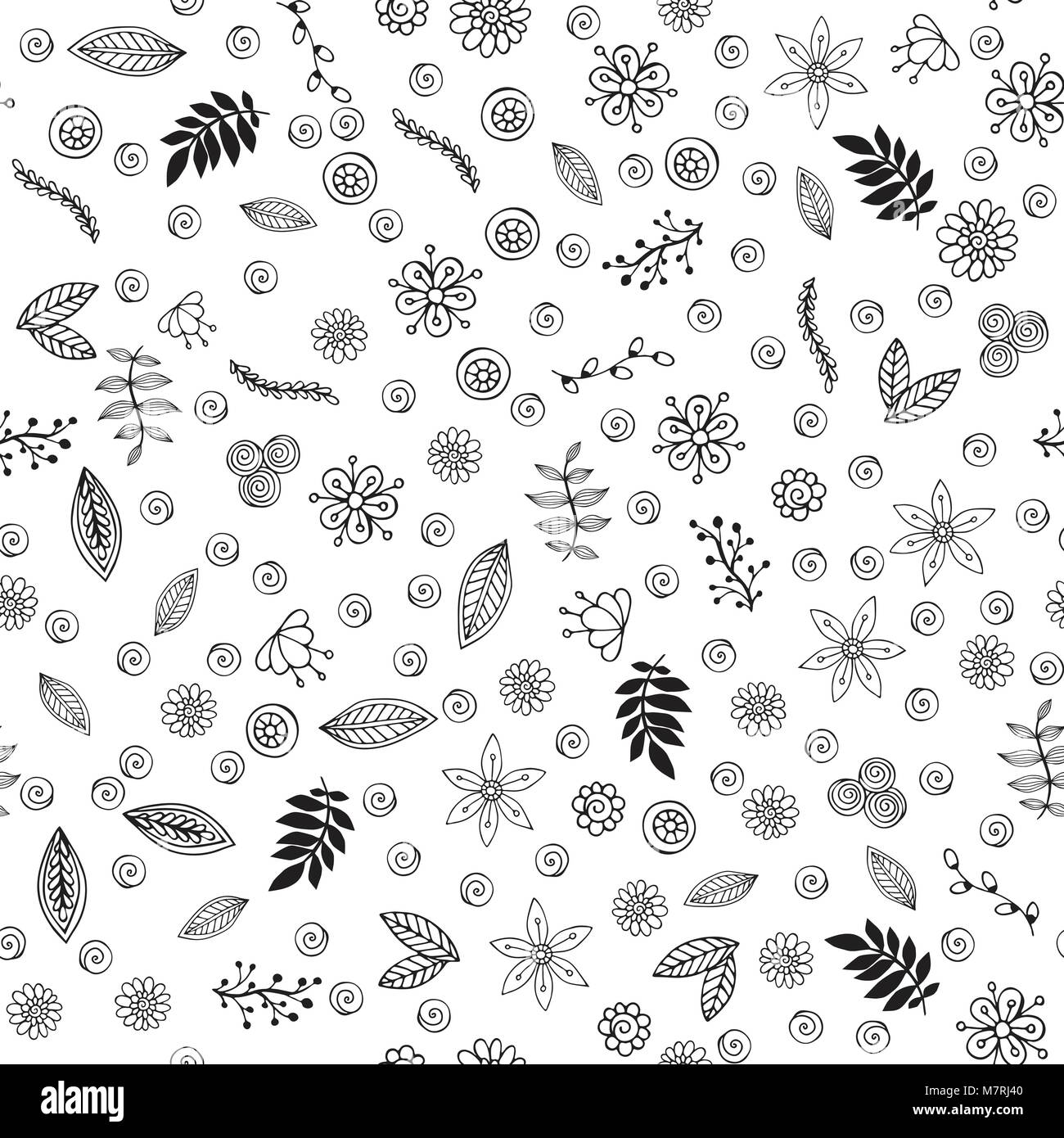 Floral seamless pattern. Plant texture for fabric, wrapping, wallpaper and  paper. Decorative print Stock Vector Image & Art - Alamy