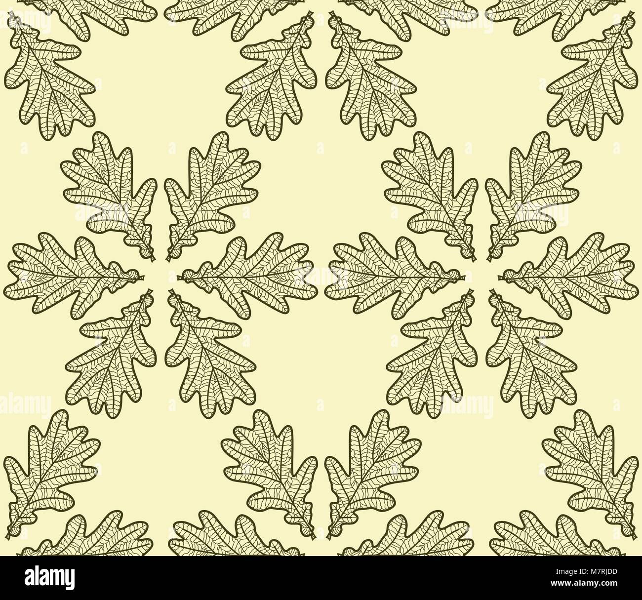 Oak leaves illustration hi-res stock photography and images - Alamy