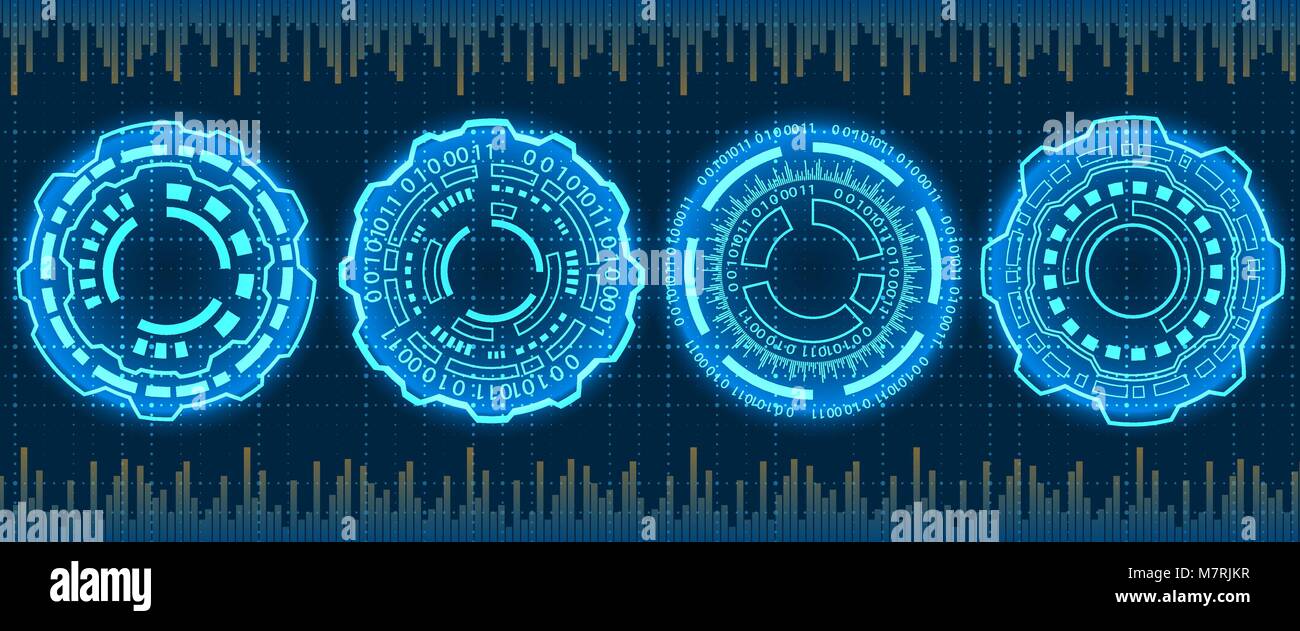 Collection Elements Hud Design for Futuristic Interface, Infographic ...