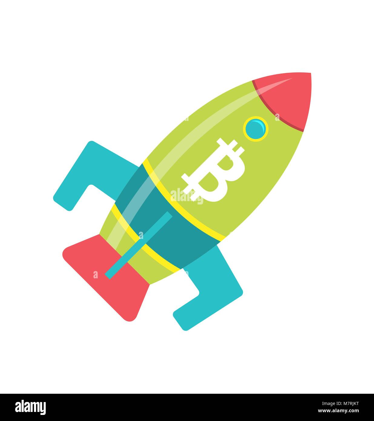 Bitcoin Rocket Ship Launching Into Space, Cryptocurrency, Virtual Currency  Stock Vector Image & Art - Alamy