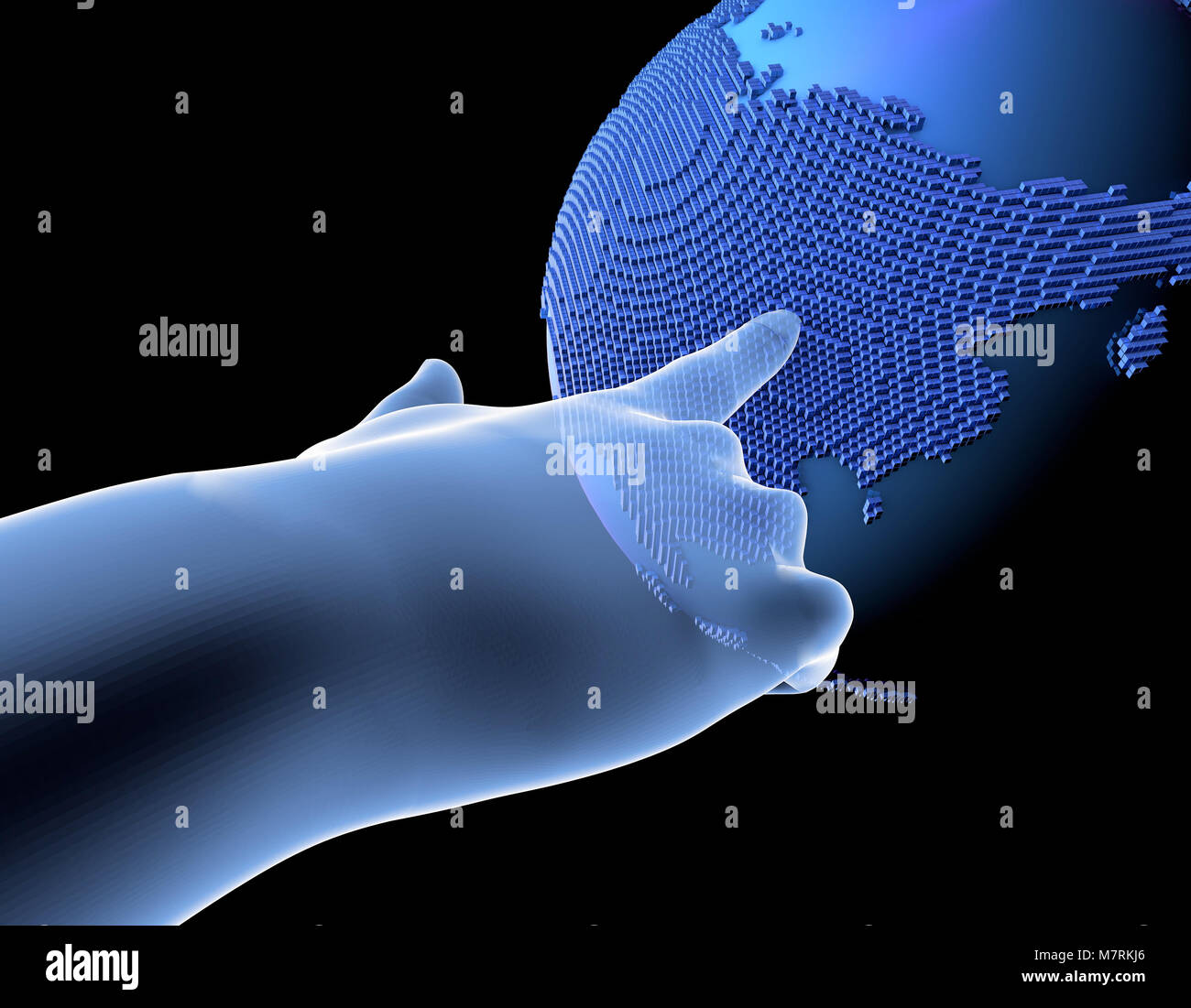 Intelligent human technology communication, data transmission, earth