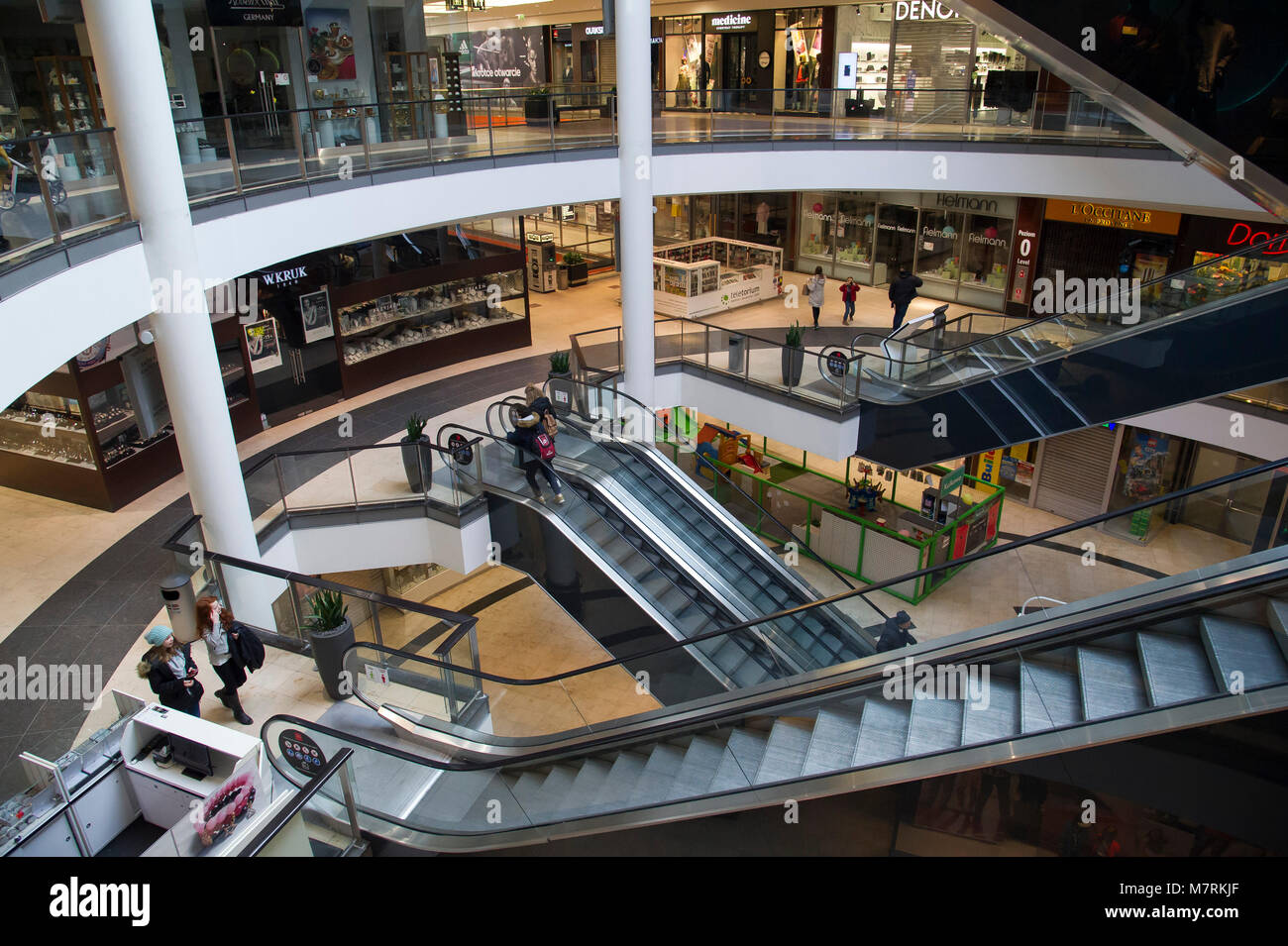Galeria Baltycka shopping mall in the beginning of law restriction for  Sunday shopping in Poland to ban a trade for large supermarkets and  retailers o Stock Photo - Alamy