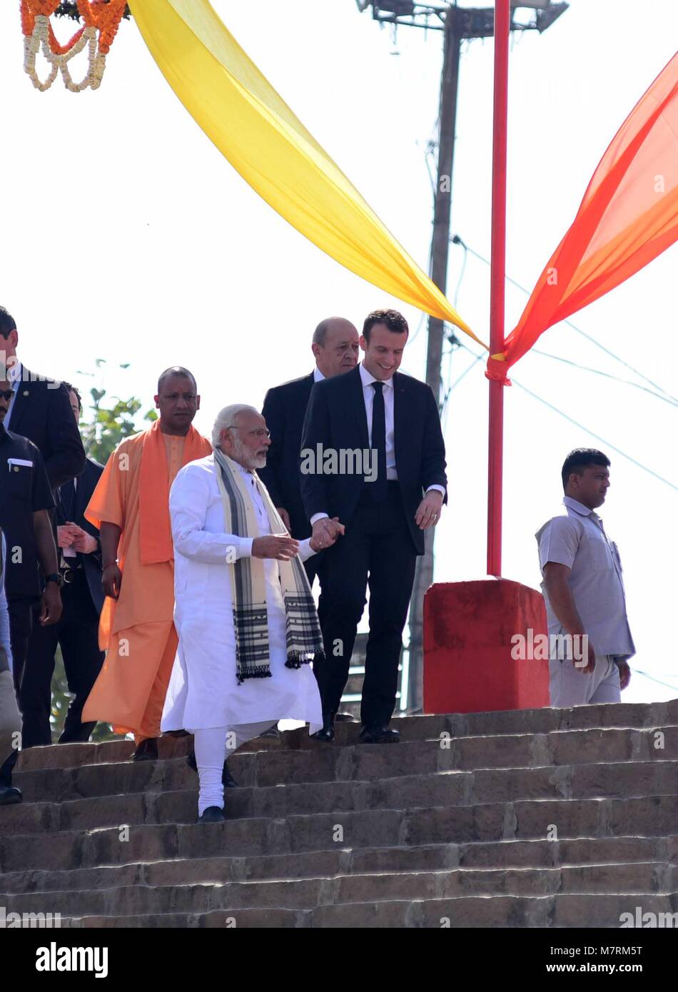 Indian Prime minister Narendra Modi along with French President ...