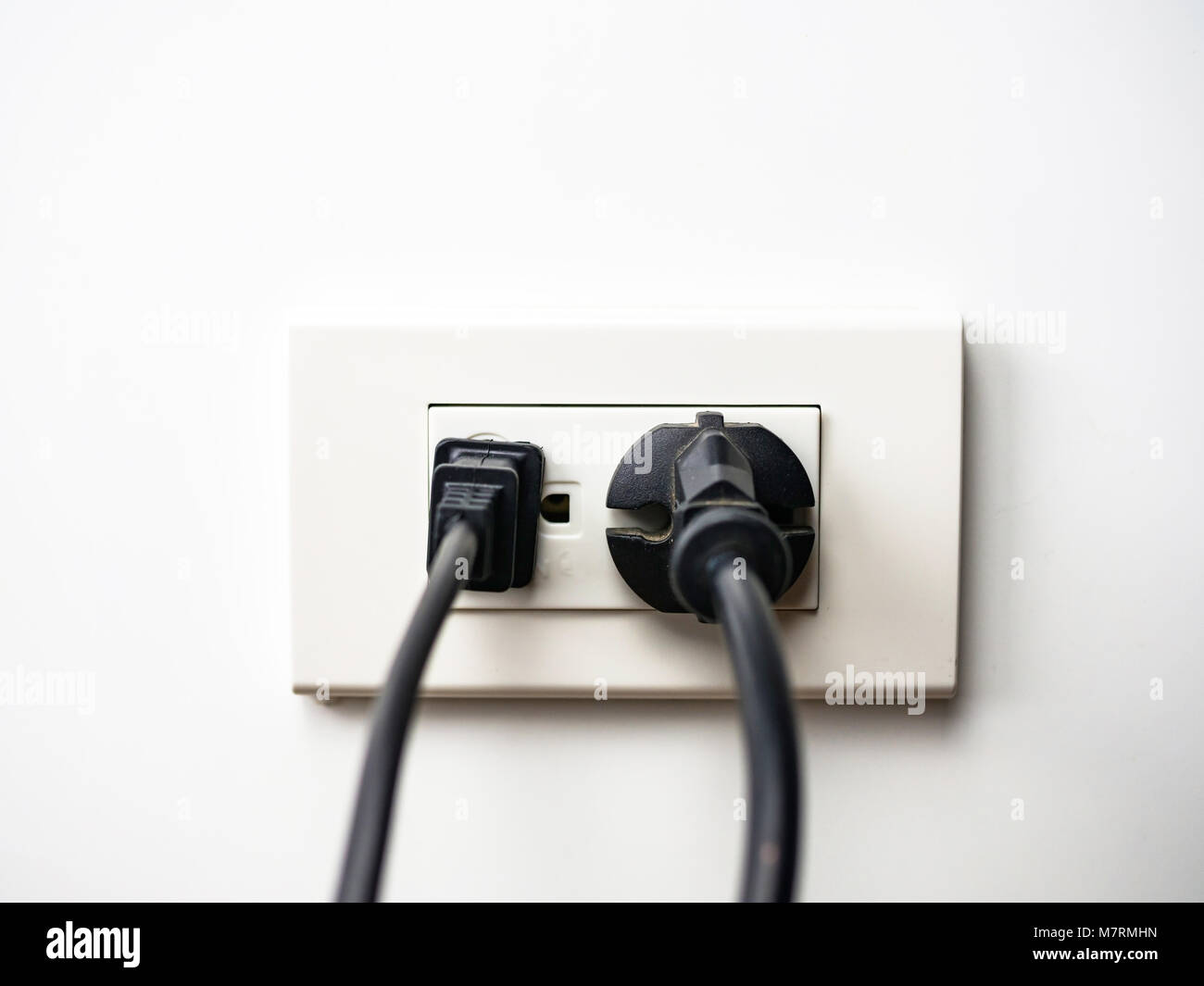 Unplugged Cable Socket Stock Photos & Unplugged Cable Socket Stock