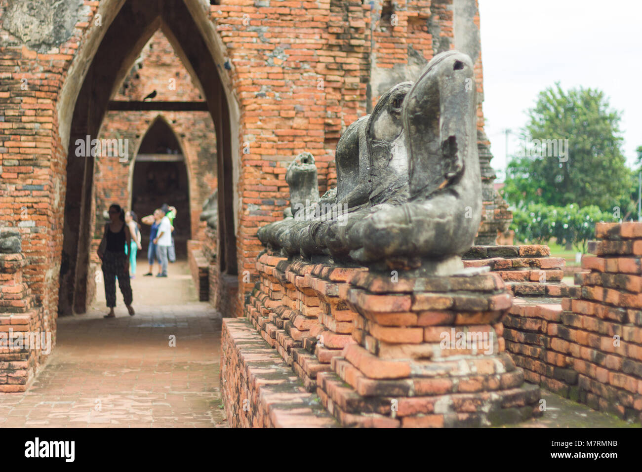 Ayutthaya Thailand: - July 7, 2017: -Wat Chaiwatthanaram is a Buddhist temple in the city of Ayutthaya Historical Park, is a landmark of Thailand Hist Stock Photo