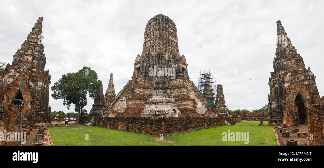 Ayutthaya Thailand: - July 7, 2017: -Wat Chaiwatthanaram is a Buddhist temple in the city of Ayutthaya Historical Park, is a landmark of Thailand Hist Stock Photo