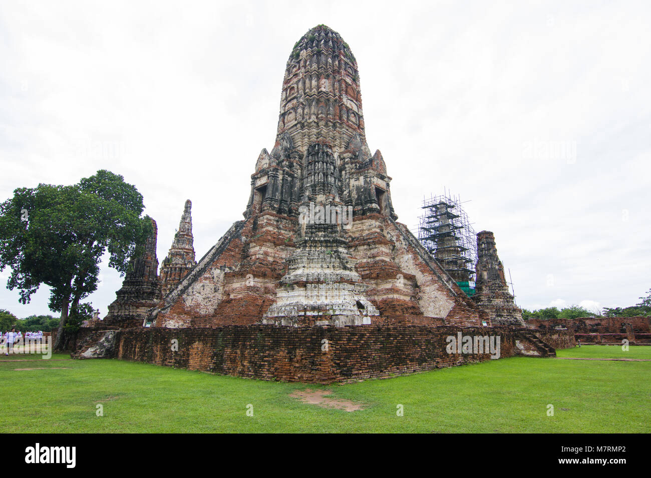 Ayutthaya Thailand: - July 7, 2017: -Wat Chaiwatthanaram is a Buddhist temple in the city of Ayutthaya Historical Park, is a landmark of Thailand Hist Stock Photo