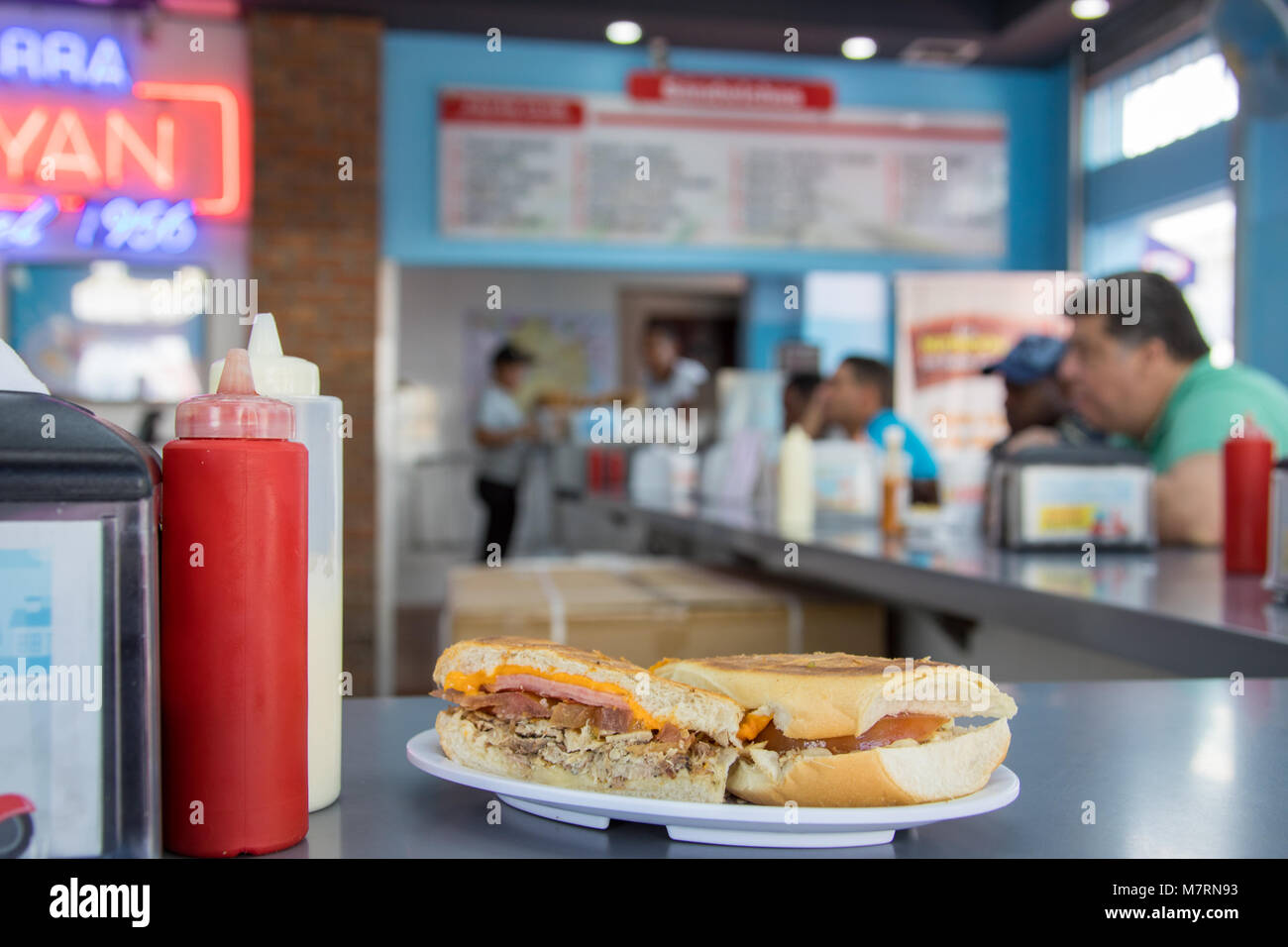 Payan Especial at Barra Payan sandwhich shop, Santo Domingo, Domnican