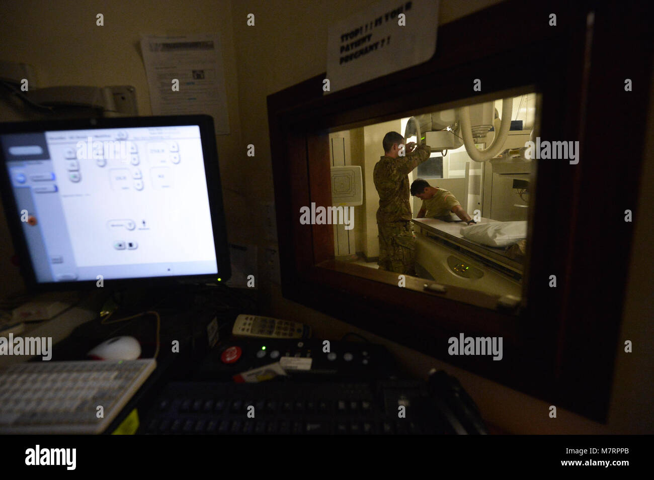 U.S. Air Force Staff Sgt. Matthew Egts, 455th Expeditionary Medical Support Squadron diagnostic