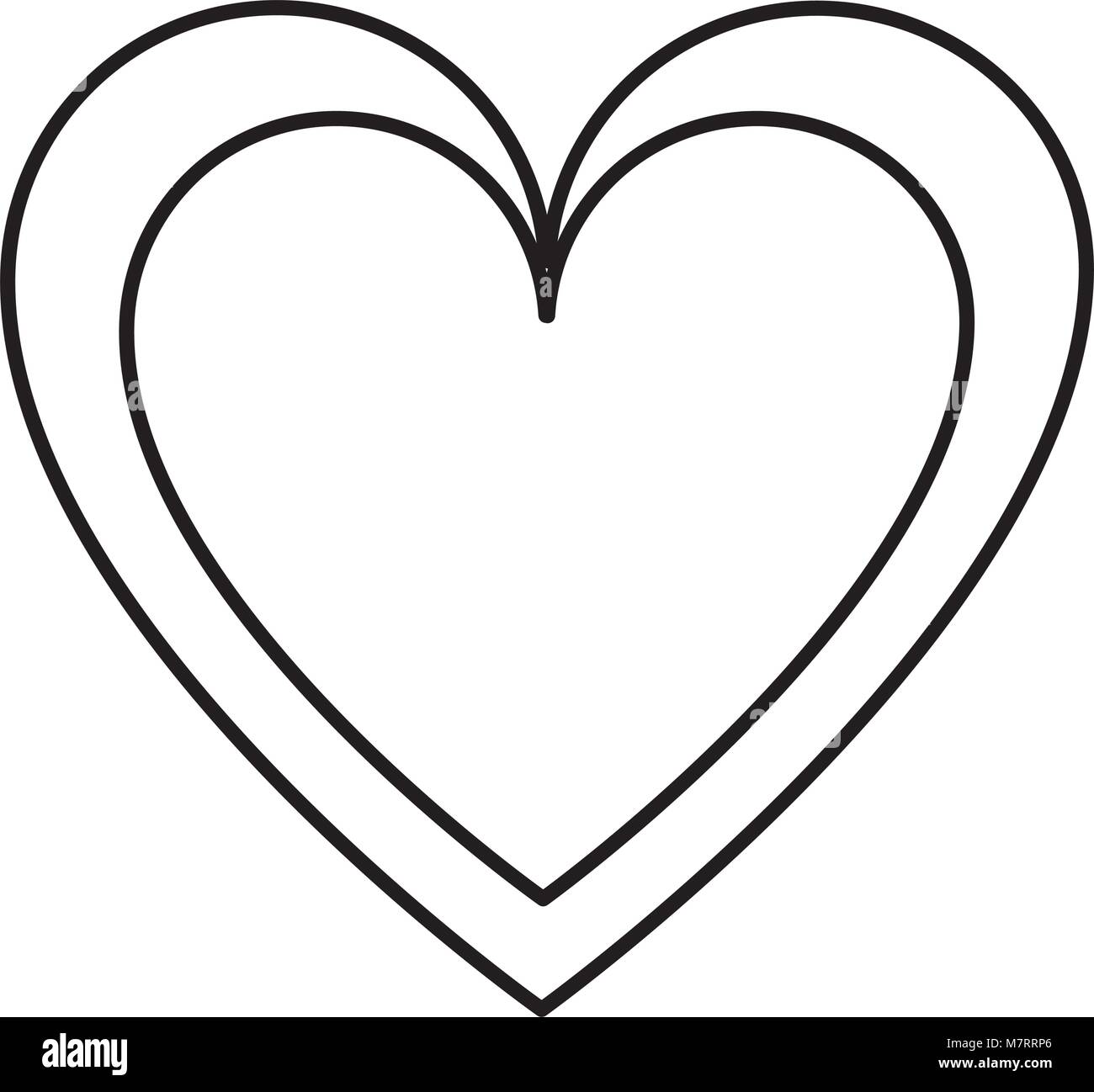 line heart love symbol of passion design Stock Vector Image & Art - Alamy