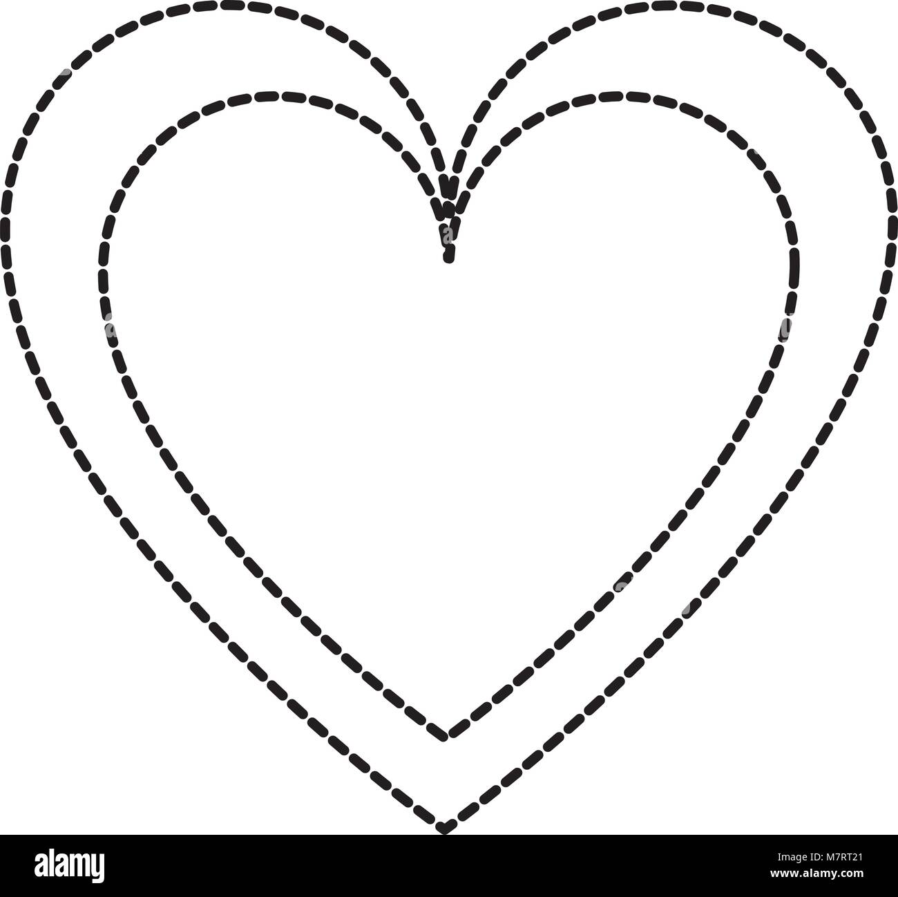 dotted shape heart love symbol of passion design stock vector image art alamy