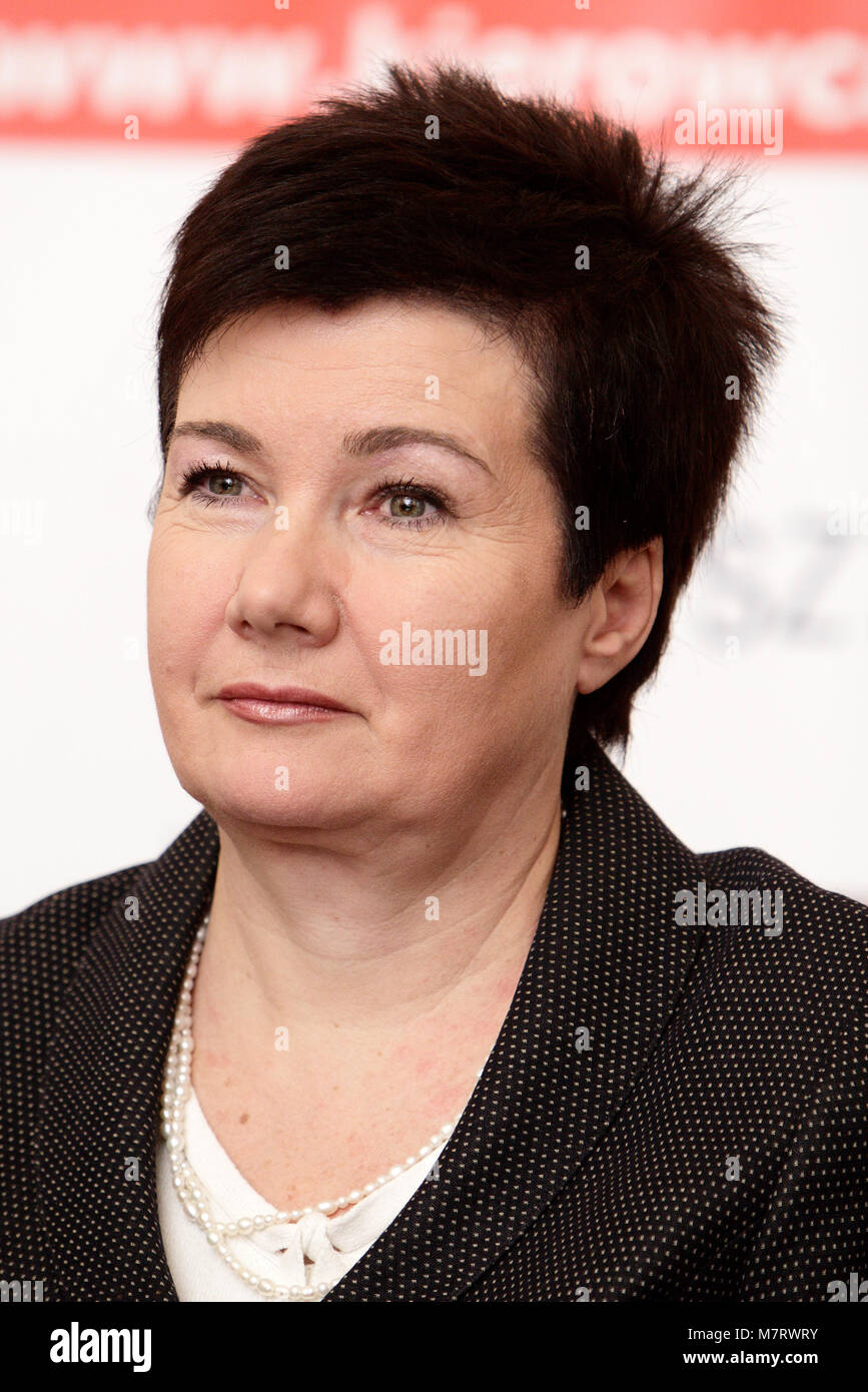 Warsaw, Masovia / Poland - 2007/11/28: Hanna Gronkiewicz-Waltz, Mayor of Warsaw and one of leaders of Civic Platform party PO - during press meetin Stock Photo