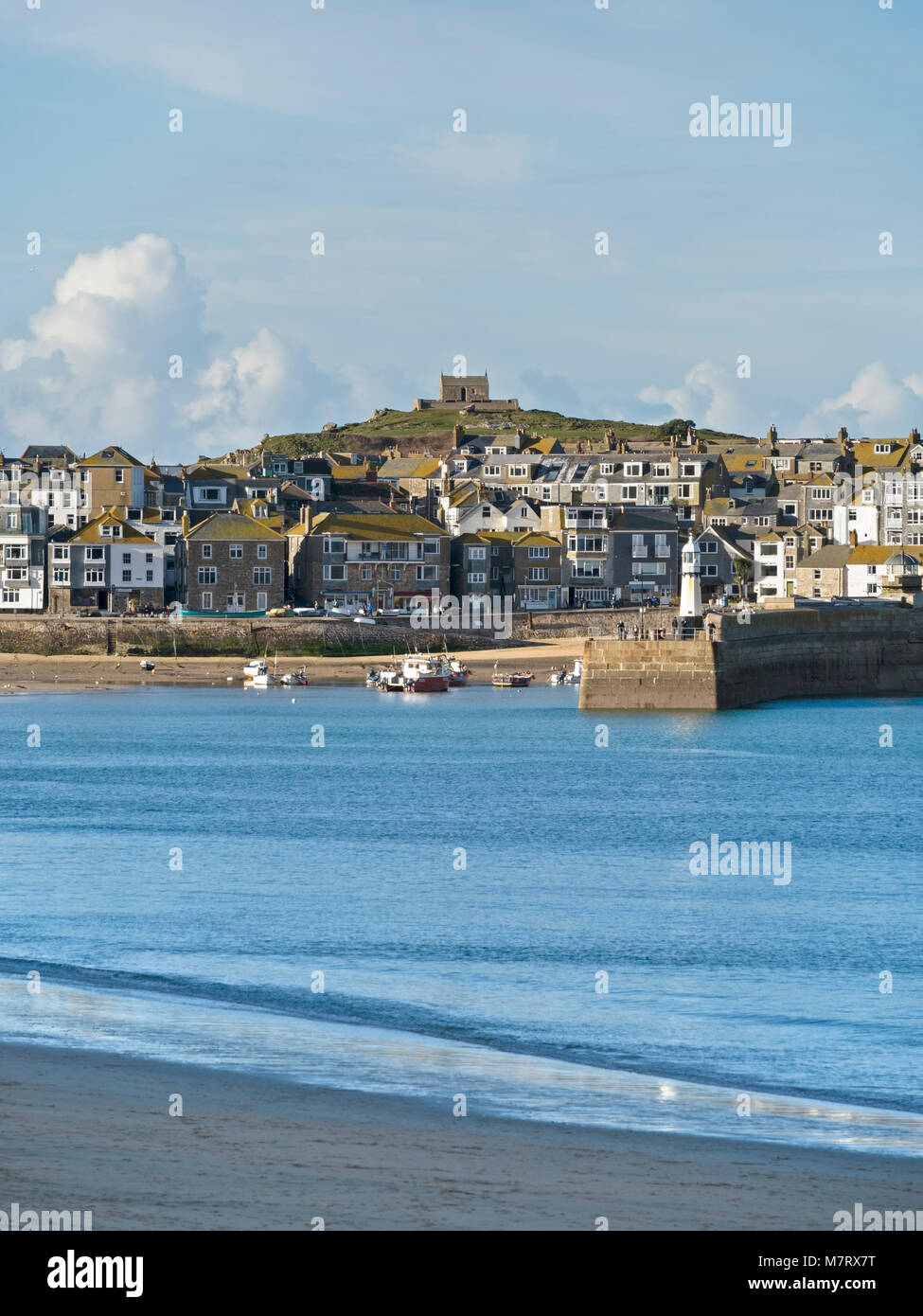 The Cornish seaside town and harbour of St. Ives in Cornwall, England, UK Stock Photo