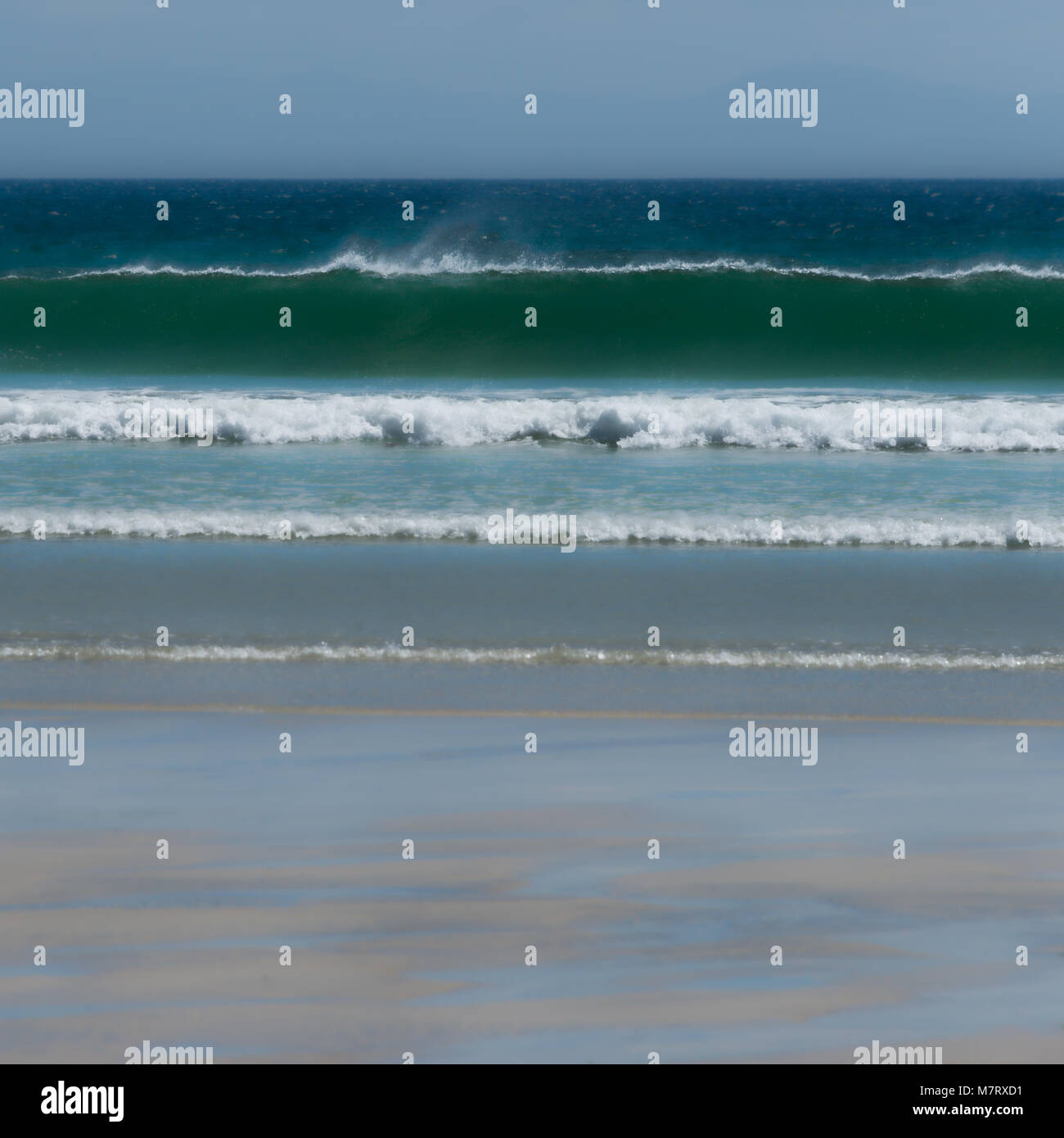 Waves at Hynish Bay, Tiree Stock Photo
