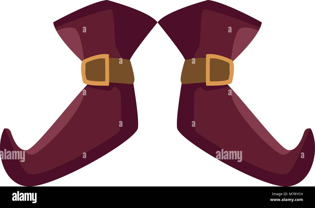 Witch boots cartoon vector illustration graphic design Stock Vector