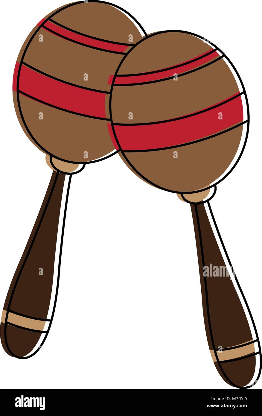 Maracas music instrument Stock Vector Image & Art Alamy