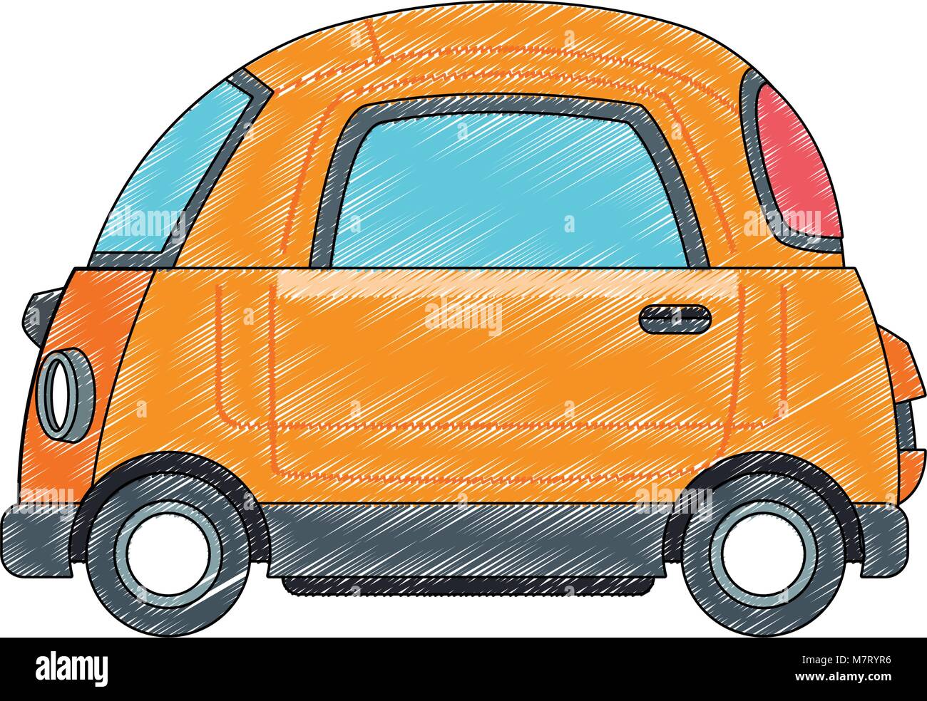 Funny small car cartoon Stock Vector Image & Art Alamy