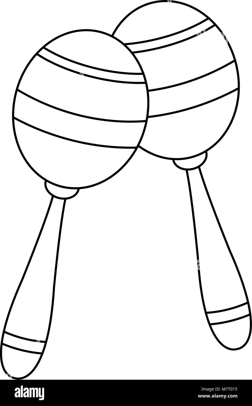 Maracas music instrument Stock Vector Image & Art Alamy