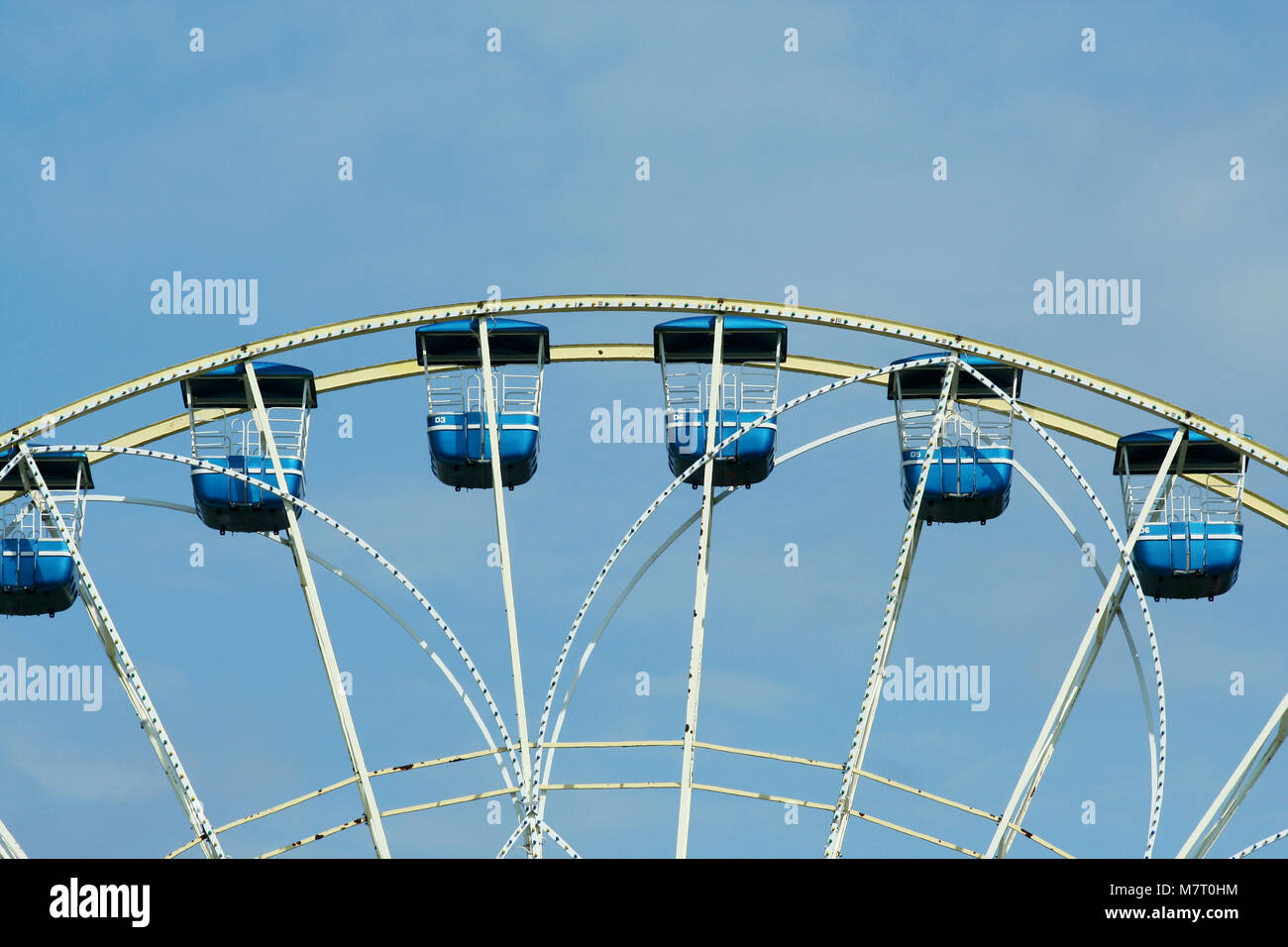 Ferris wheel against bule sky with clouds Stock Photo - Alamy