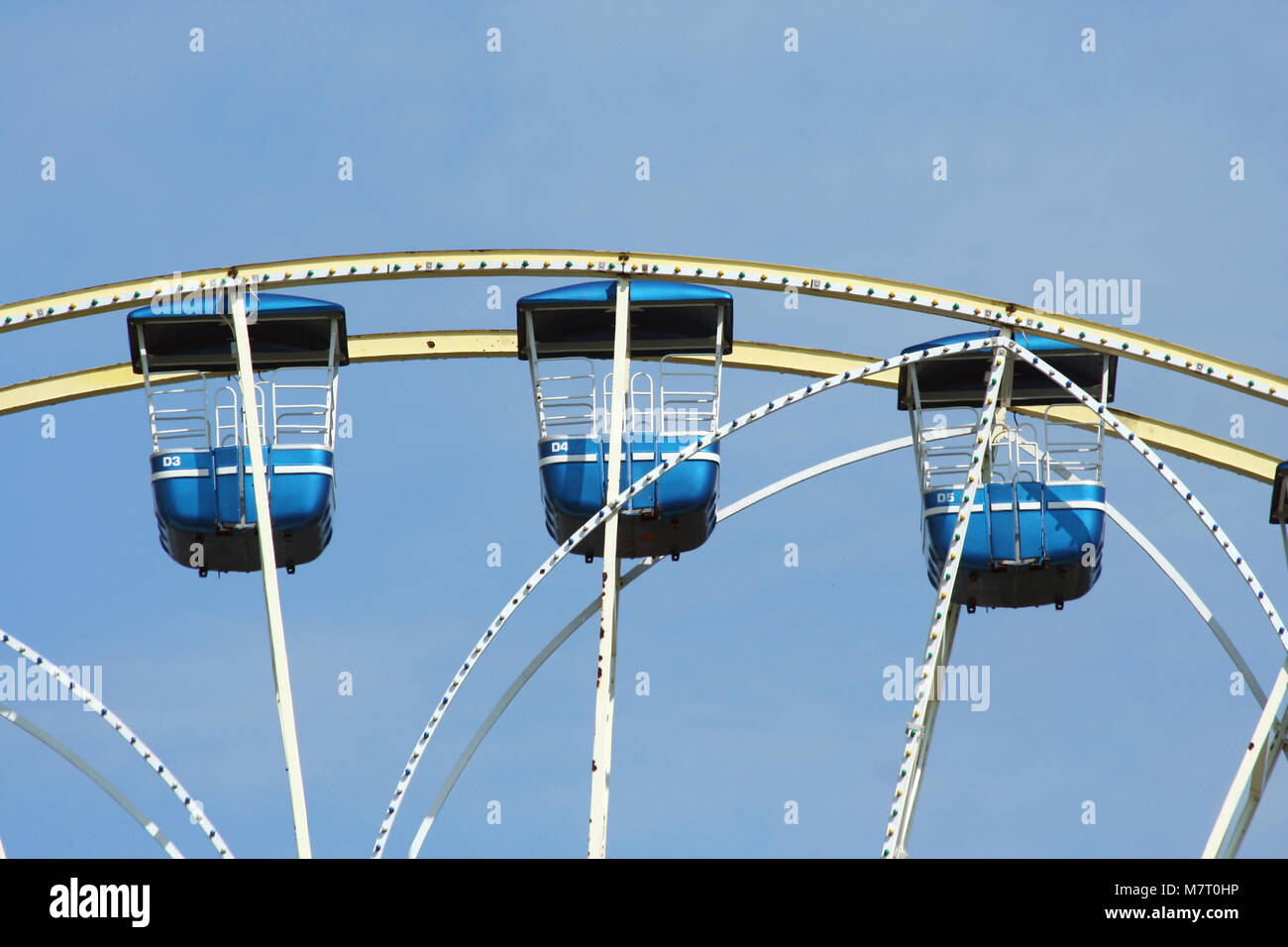 Ferris wheel against bule sky with clouds Stock Photo - Alamy