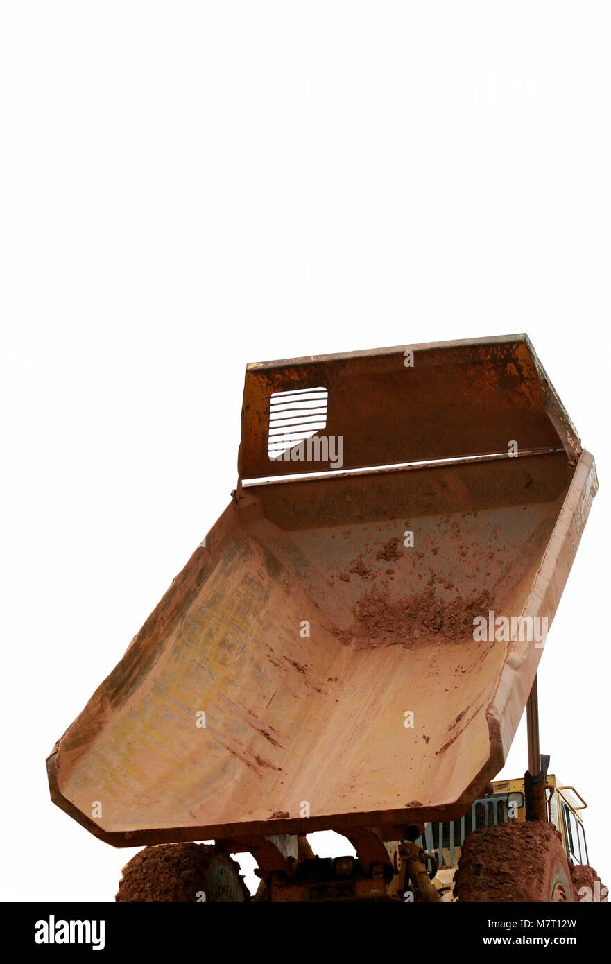 A isolated dump truck on white Stock Photo - Alamy