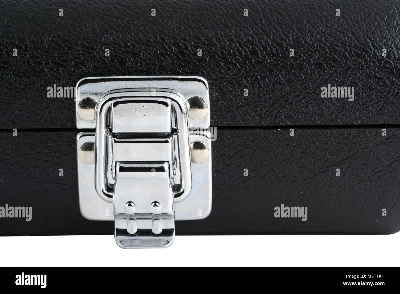 A Black flute case silver latch Stock Photo Alamy
