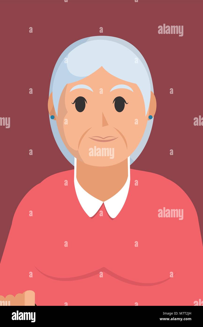 Old elderly woman profile Stock Vector Images - Alamy