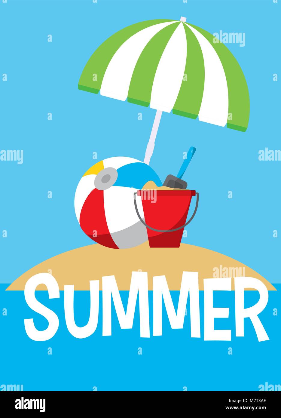 Summer and beach Stock Vector Image & Art - Alamy