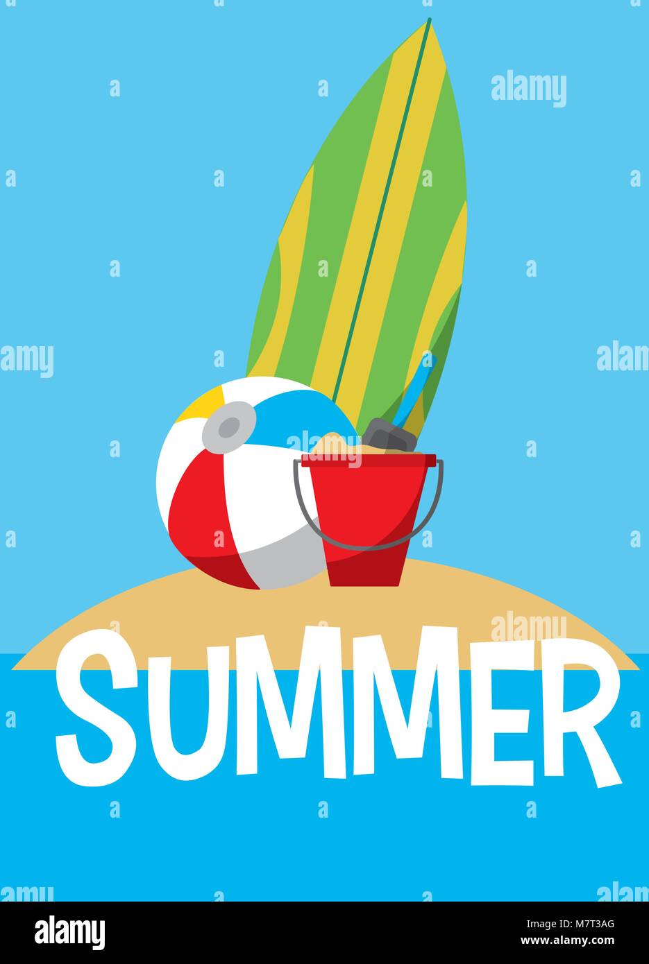 Summer and beach Stock Vector Image & Art - Alamy