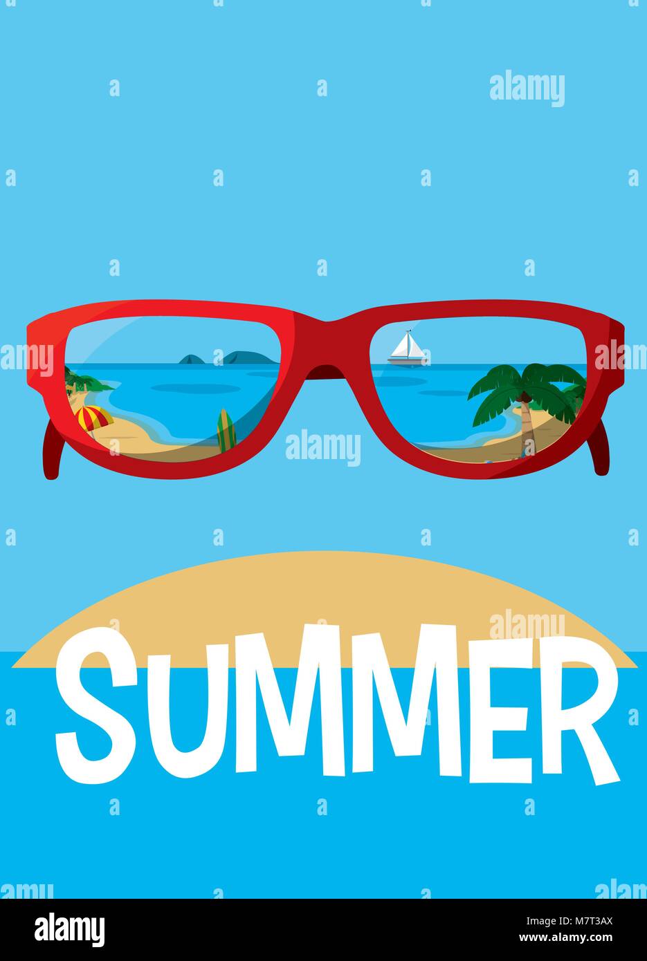 Summer and beach Stock Vector Image & Art - Alamy