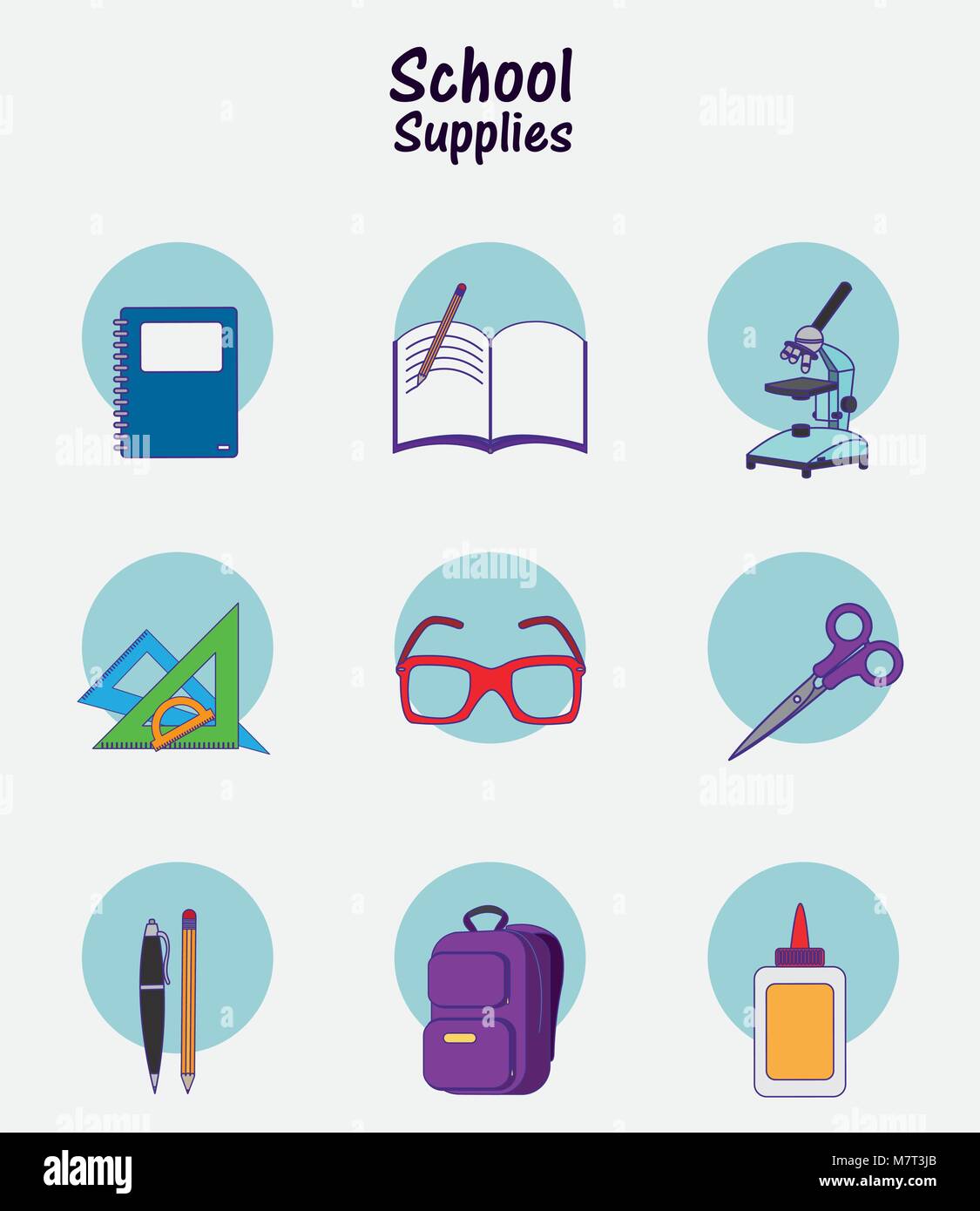 School supplies and utensils Stock Vector Image & Art Alamy