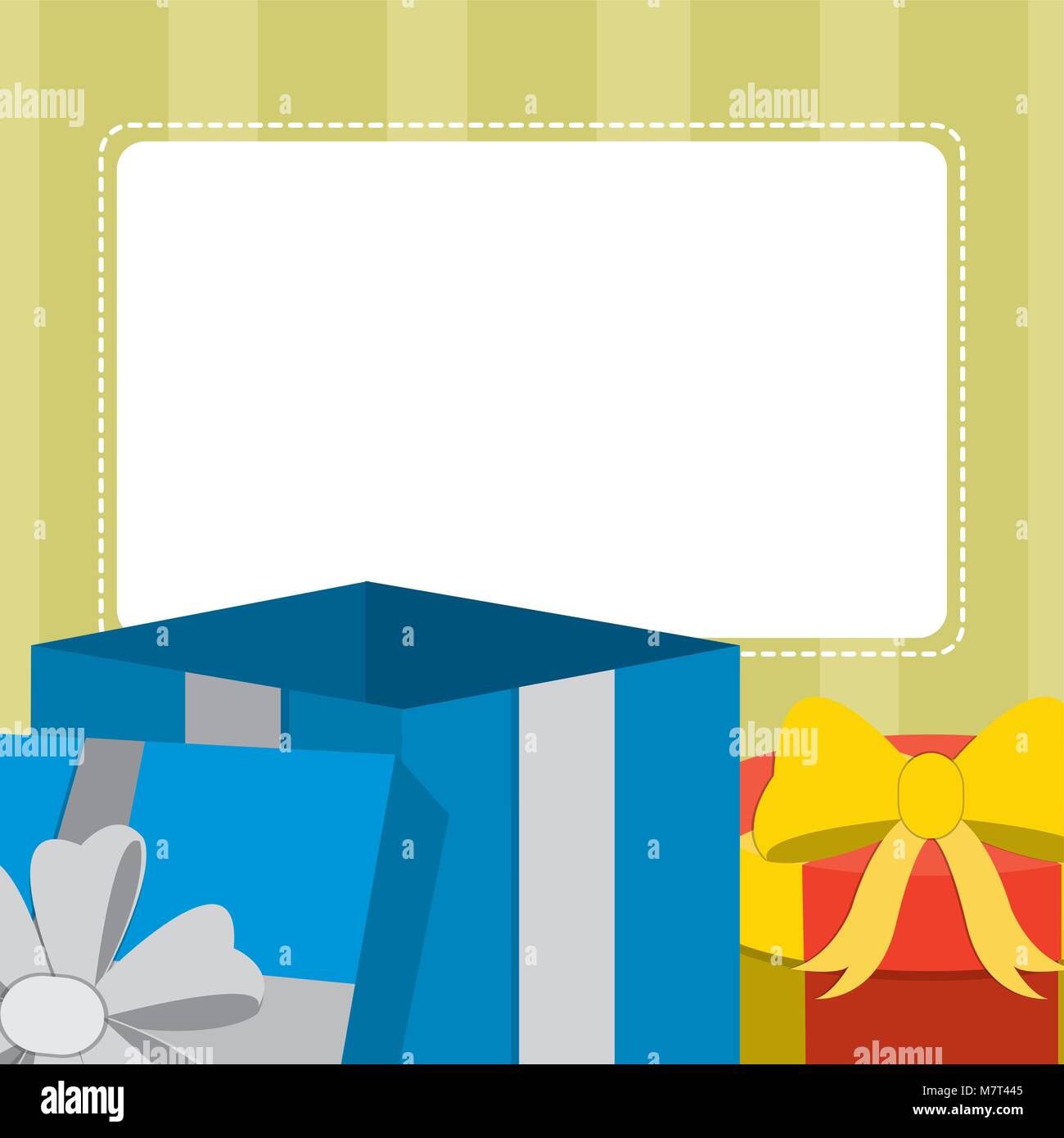 Blank note card with gift boxes Stock Vector Image & Art Alamy