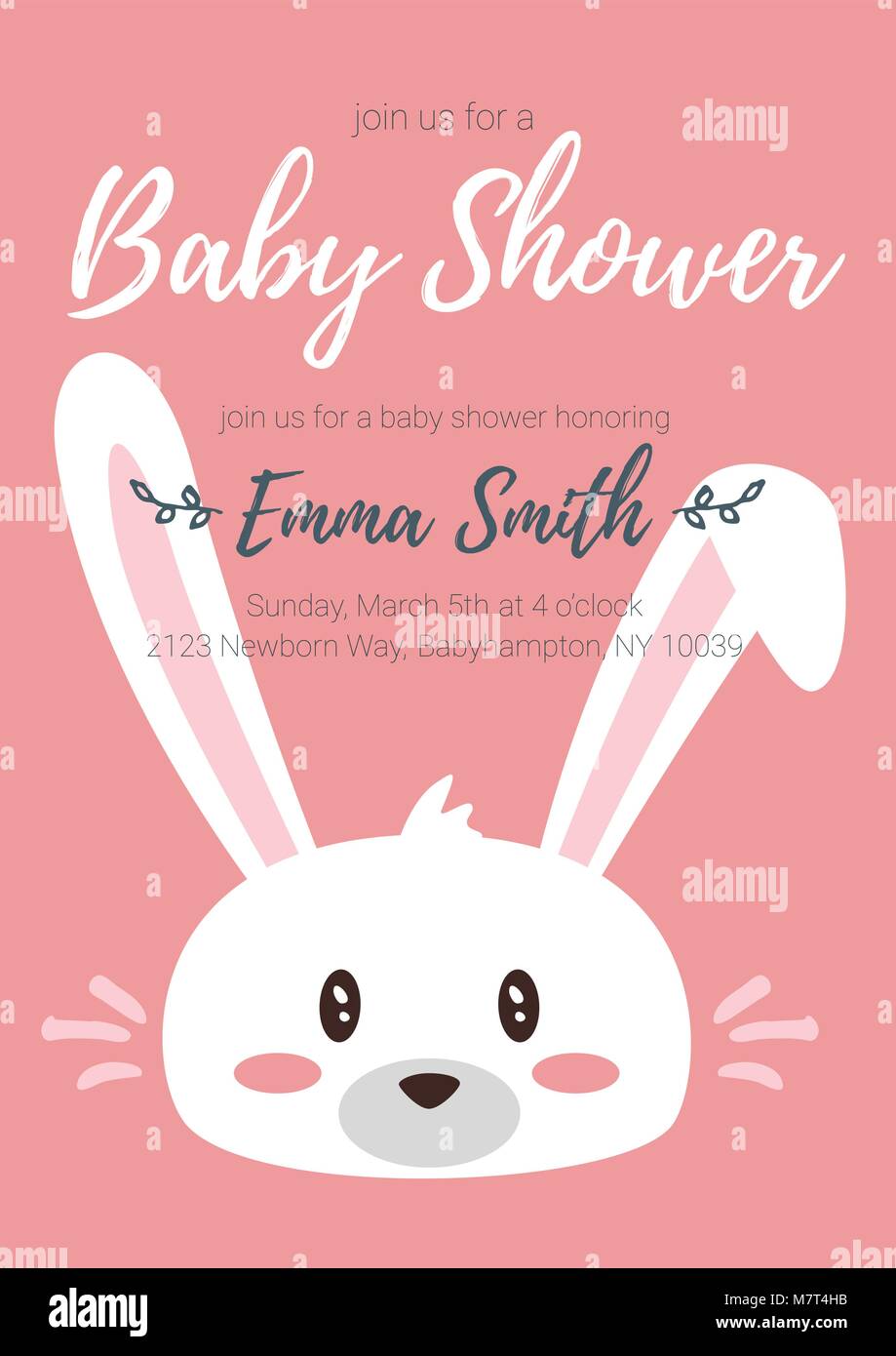 Vector Cartoon Style Illustration Of Baby Shower Invitation Baby Vector Cartoon Style Illustration Of Baby Shower Invitation Baby