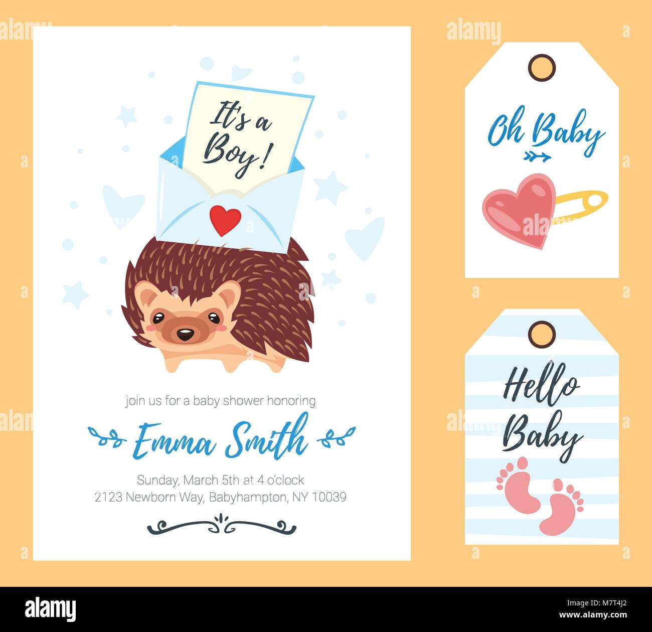 vector cartoon style illustration of baby shower invitation baby baby shower tag template
