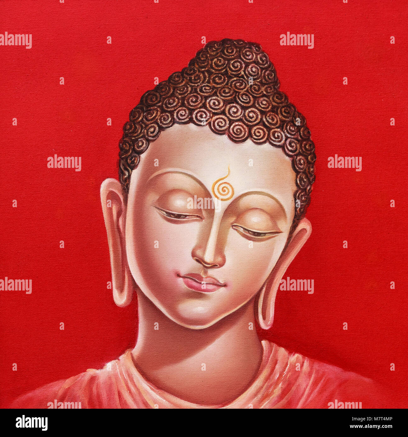 Gautama Buddha Painting Stock Photo - Alamy