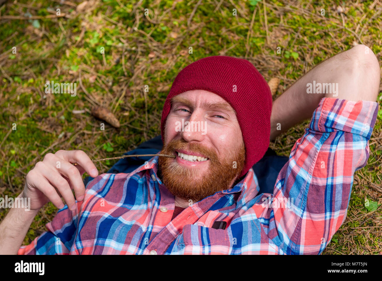 Bearded happy man hi-res stock photography and images - Alamy
