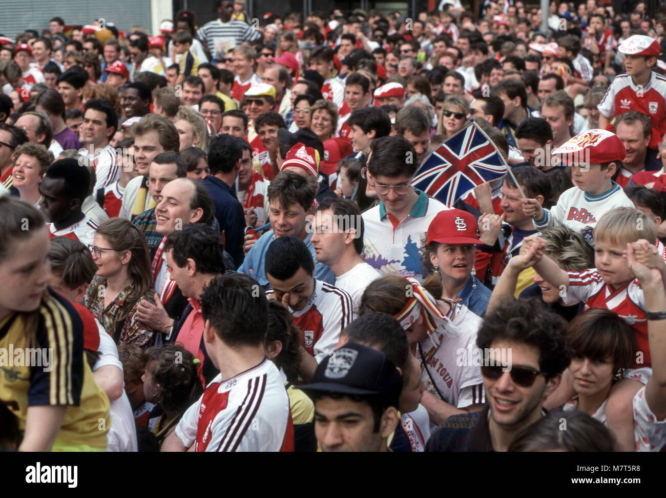 Arsenal Football Supporters Stock Photo