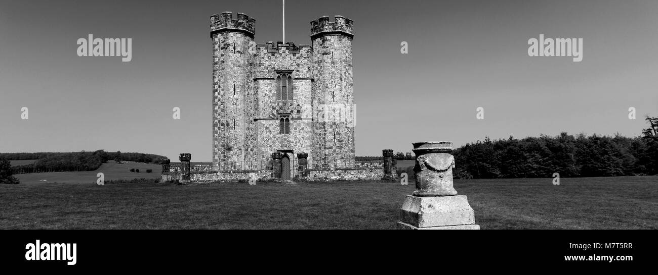 The Hiorne Tower, it was built for the Duke of Norfolk, Arundel Park, Arundel town, West Sussex County, England, UK Stock Photo
