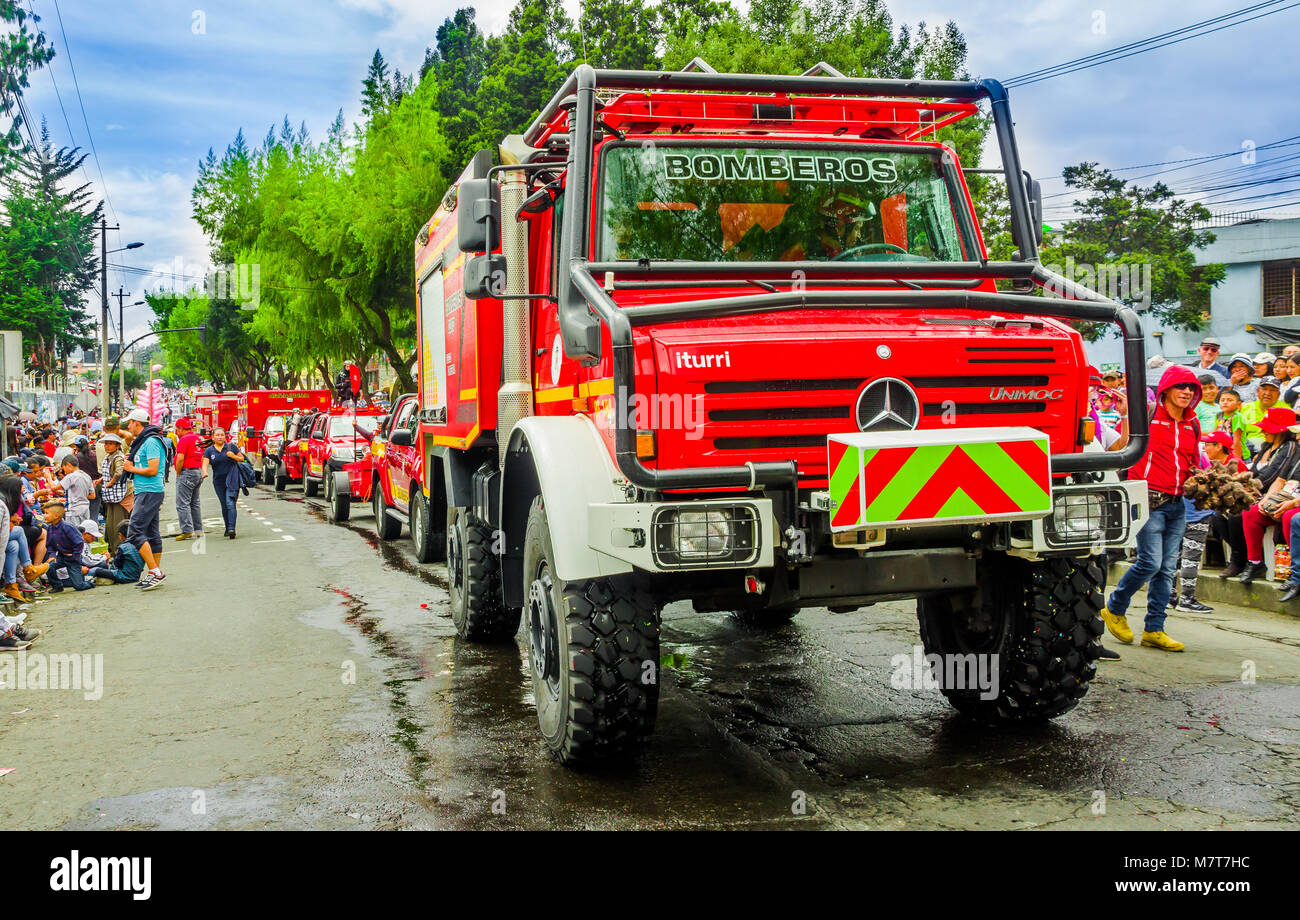 Quito, Ecuador January 31, 2018 Outdoor view of a beautiful Mercedes