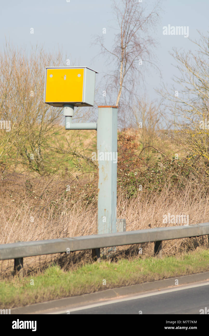 yellow gatso speed camera on roadside Stock Photo - Alamy
