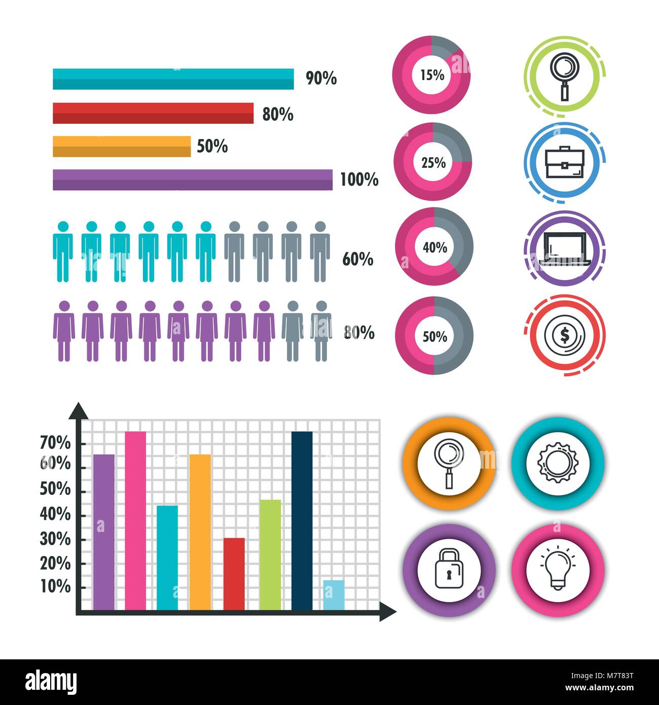 business infographic template icons Stock Vector Image & Art - Alamy