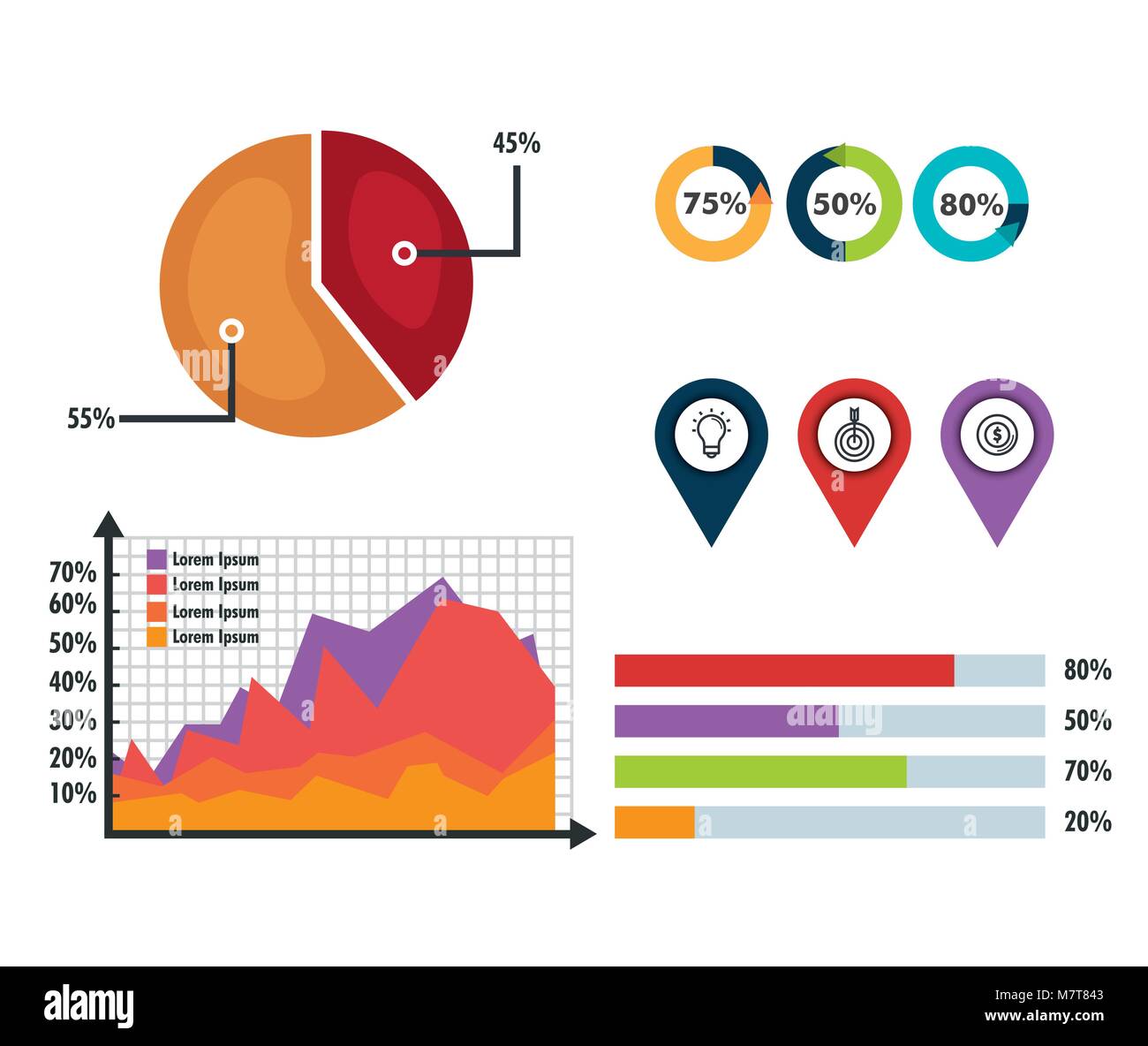 business infographic template icons Stock Vector Image & Art - Alamy