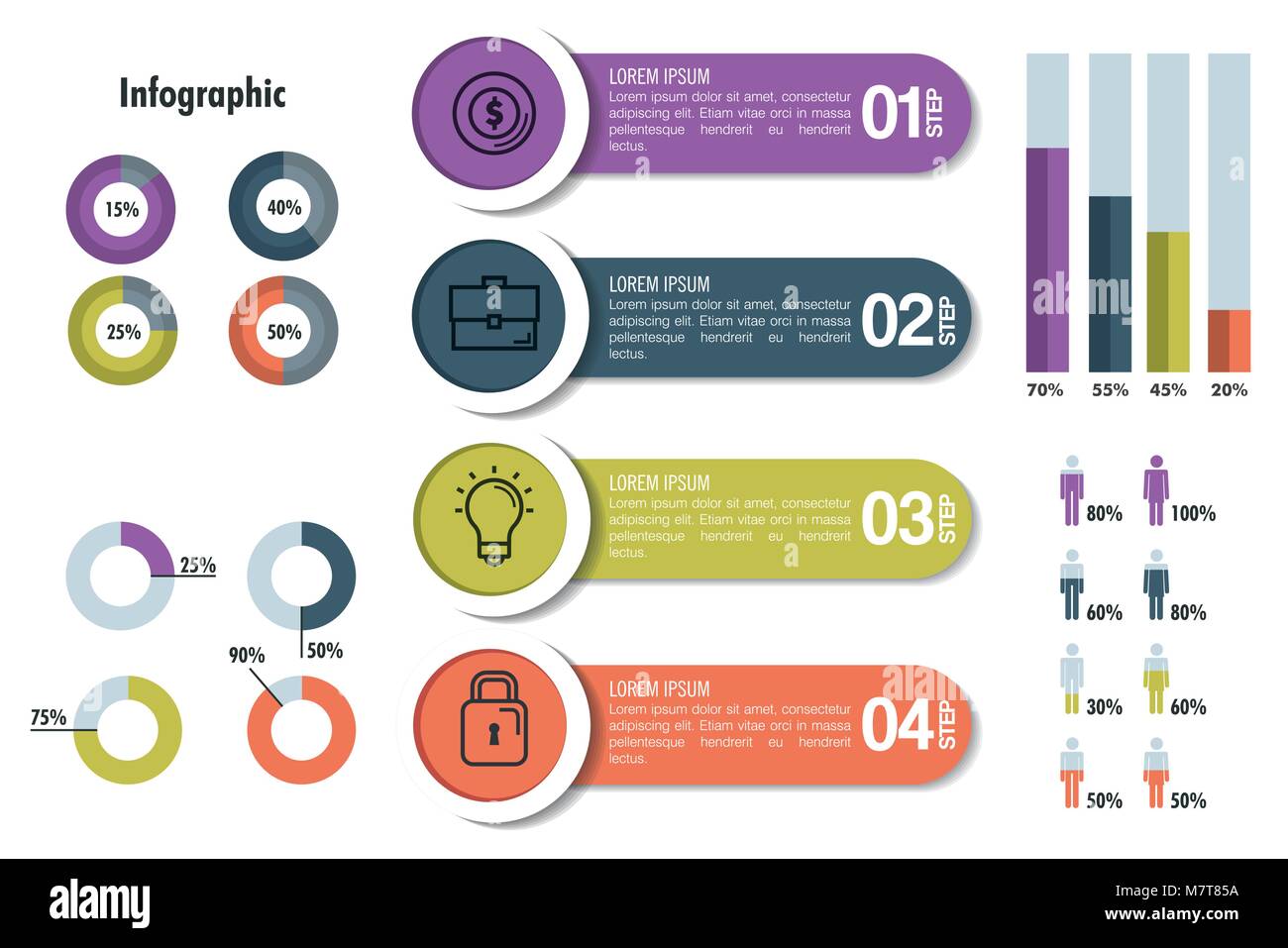 business infographic template icons Stock Vector Image & Art - Alamy