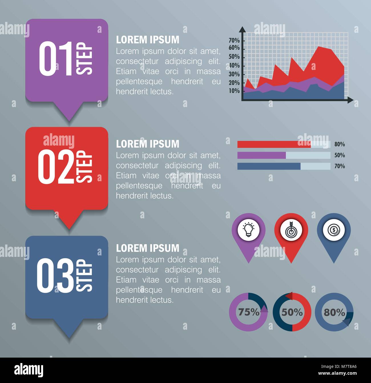 business infographic template icons Stock Vector Image & Art - Alamy